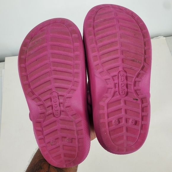 Crocs Classic Fleece Lined Clogs Size 4 Men 6 Women Shoes Rose Pink - Picture 5 of 8